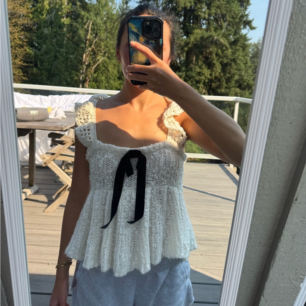White Urban Outfitters knitted tank